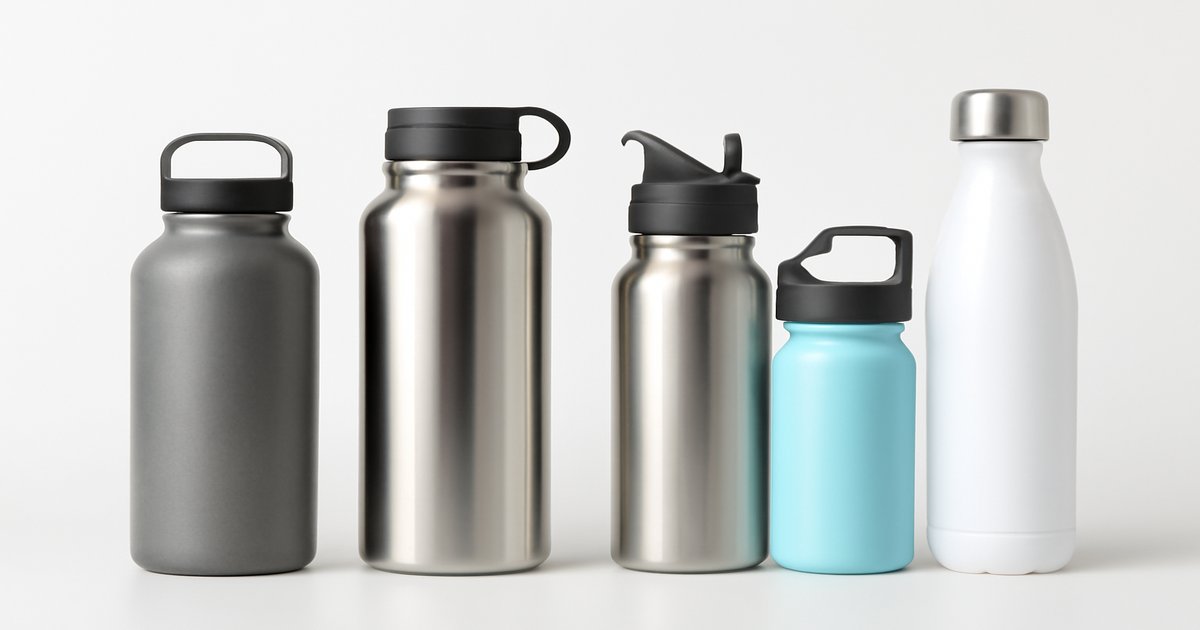 Different types of custom water bottles with logos