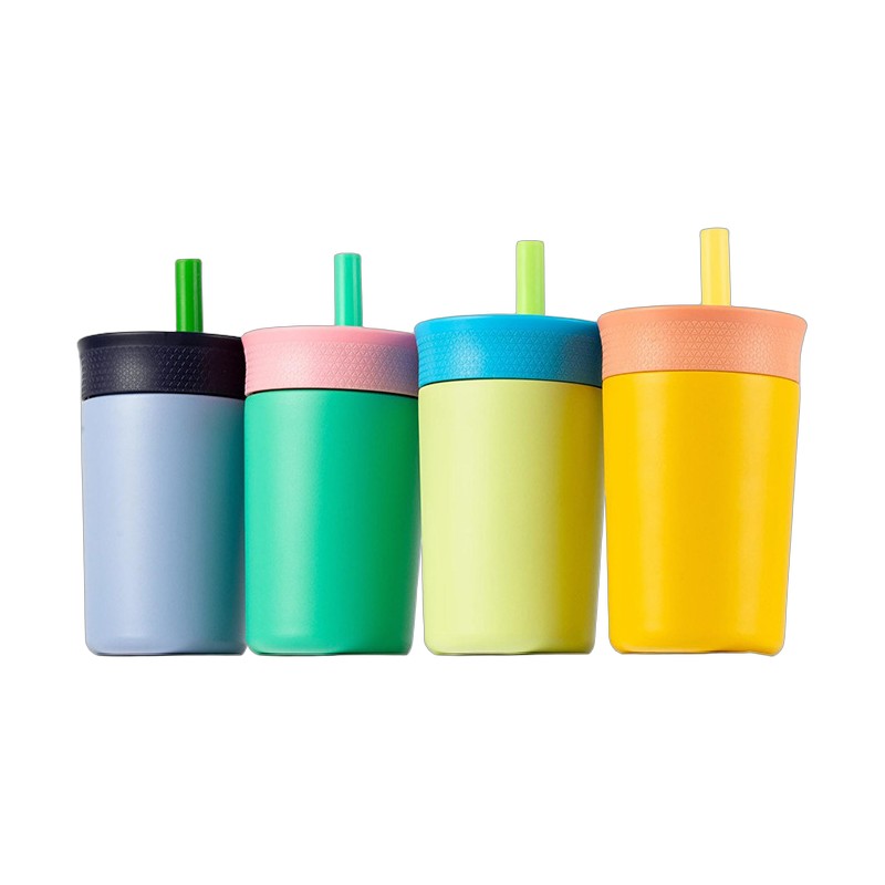 12oz Mini Office Cup with Straw