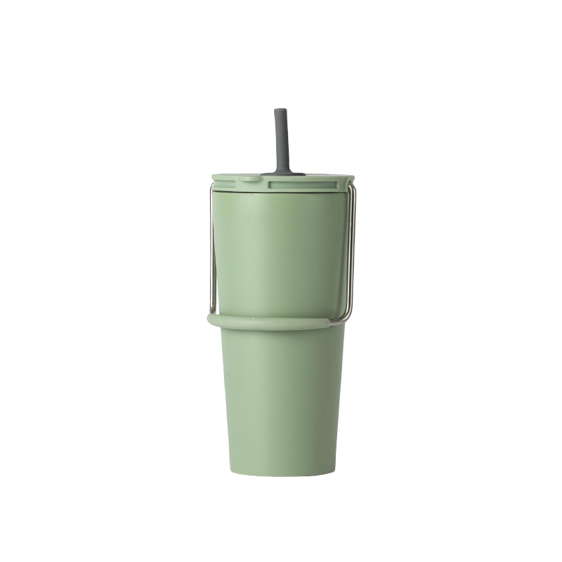 30oz Metal-Handle Straw Tumbler