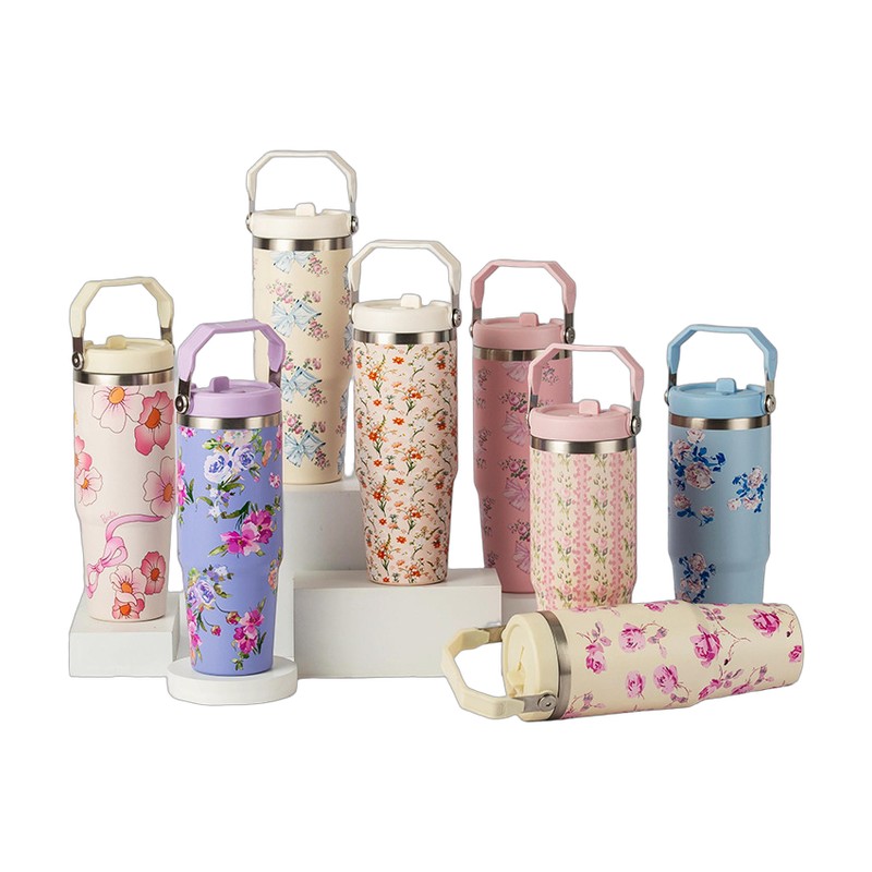 30oz Floral Printed Car Tumbler
