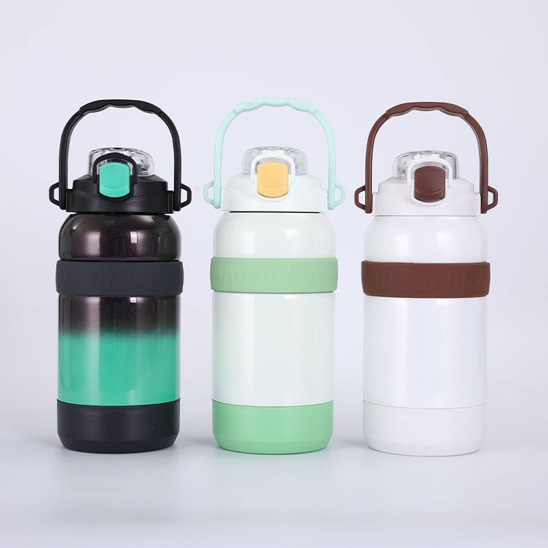Large Straw Sport Bottle