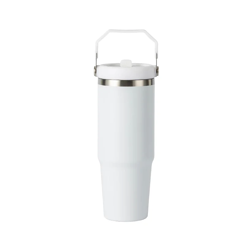 30oz Carry Handle Straw Car Tumbler - View 4