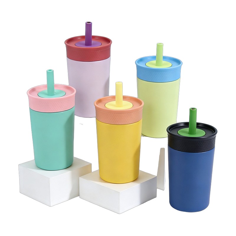 12oz Kids Straw Cup — Colorful