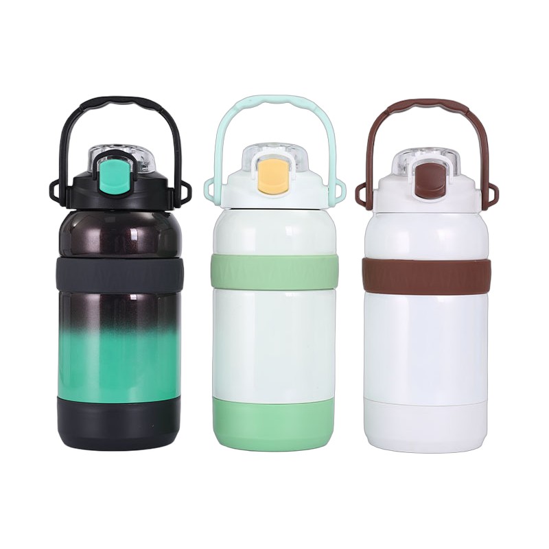 Large Straw Sport Bottle