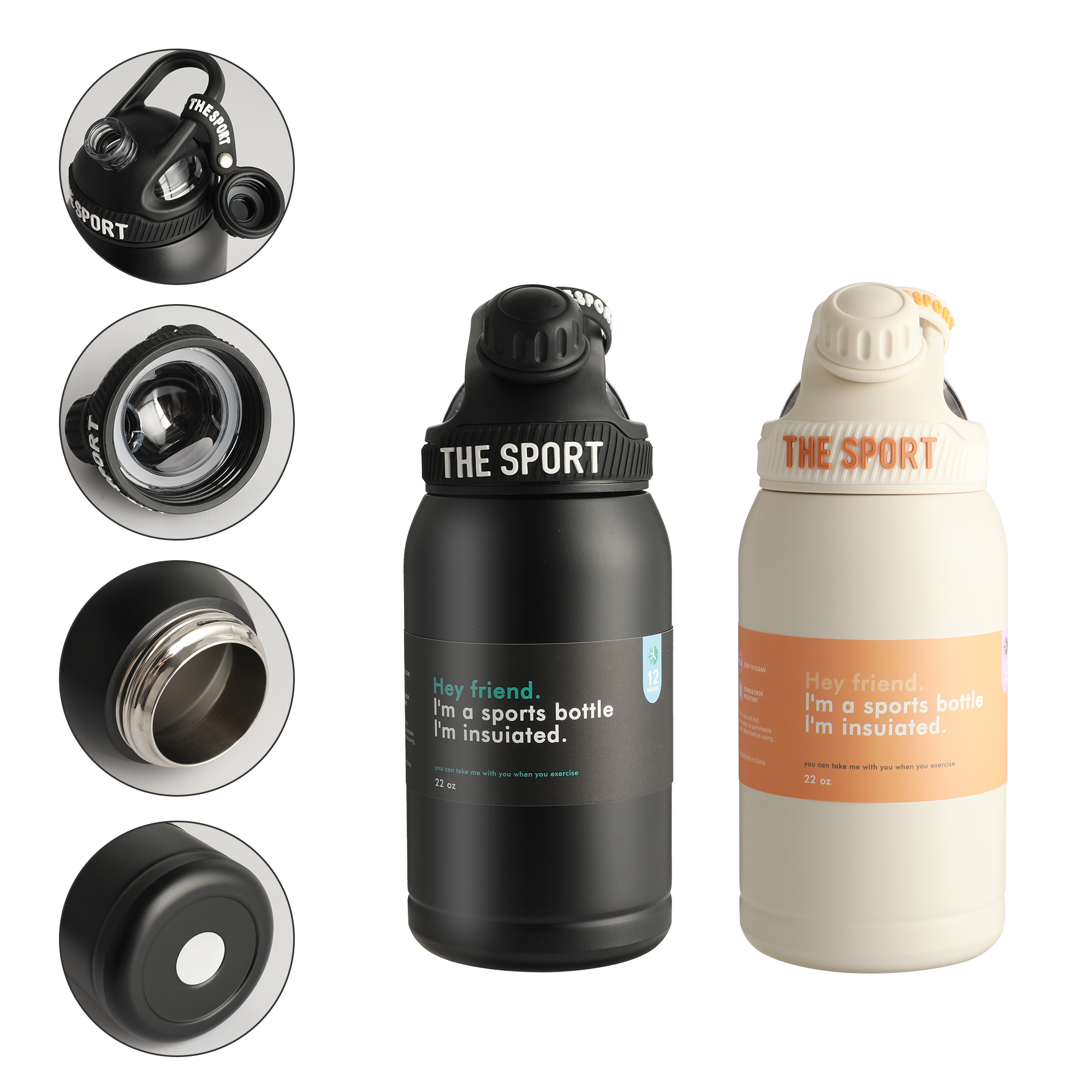 22oz Wide-Mouth Insulated Sport Bottle