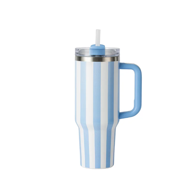 40oz Striped Handle Car Tumbler